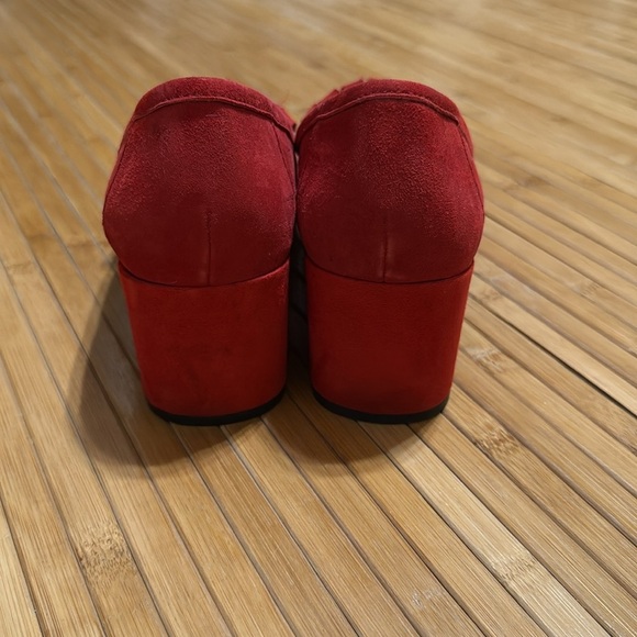 Kenneth Cole Red Suede Women's Loafers - Picture 4 of 7